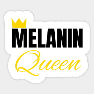 Melanin Queen, Black History, African American, for Black Women Sticker